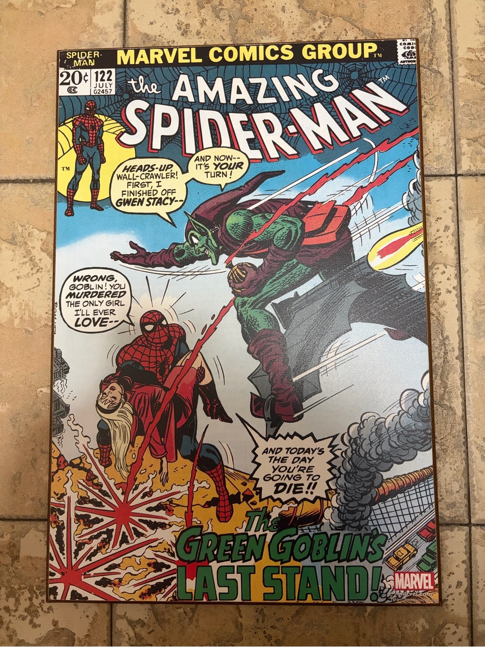 Marvel The Amazing Spider-Man Comic Cover Wall Art